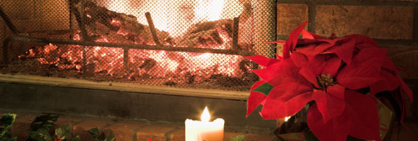 Fireplace Mantel: Christmas Decorations Ideas – Use of fruit stems
